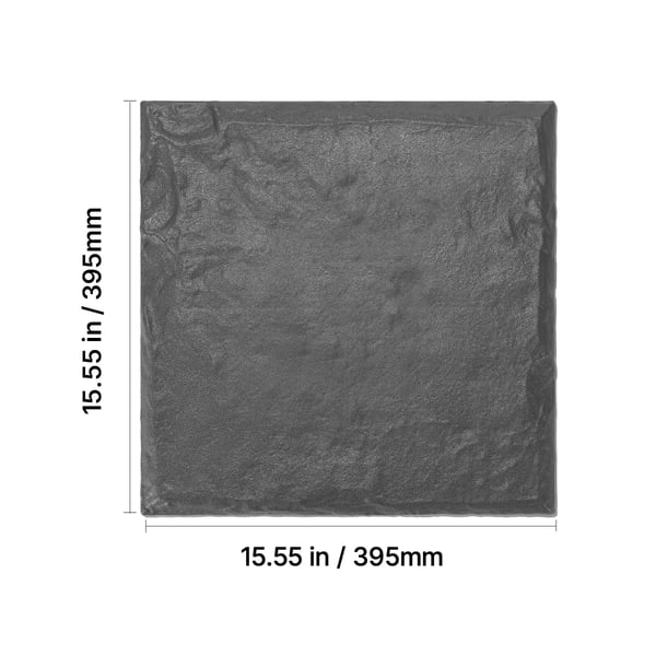 Puutarhan askelkivet, 39,5x39,5x2,6 cm, harmaa, muovi