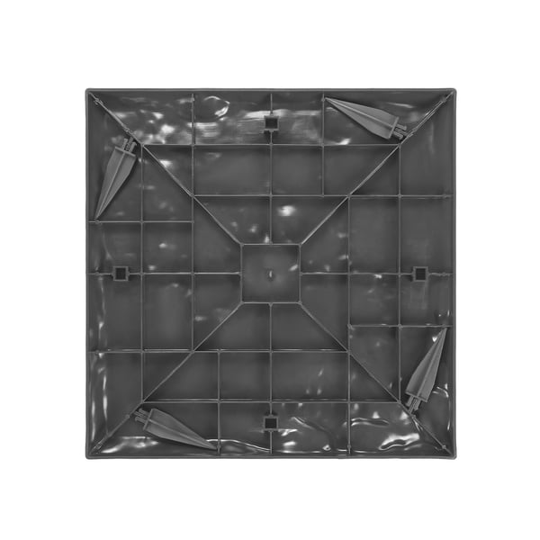 Puutarhan askelkivet, 39,5x39,5x2,6 cm, harmaa, muovi