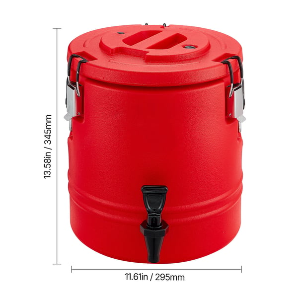Isoleret drikkevaredispenser, 29.5x29.5x34.5 cm, rustfrit stål