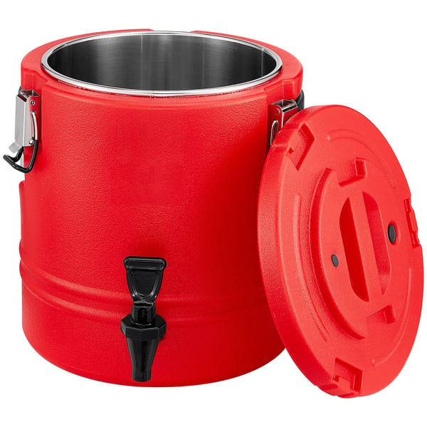 Isoleret drikkevaredispenser, 29.5x29.5x34.5 cm, rustfrit stål