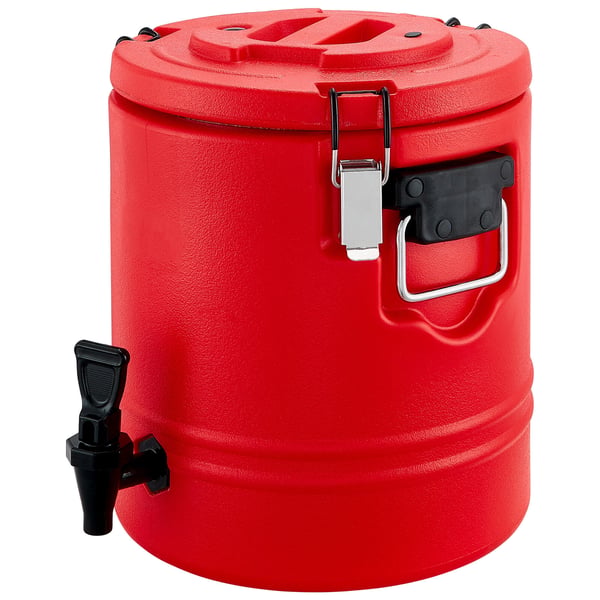 Isoleret drikkevaredispenser, 29.5x29.5x34.5 cm, rustfrit stål