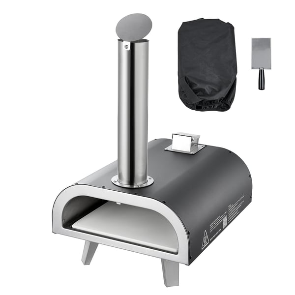 Utomhus pizzaugn, 70x39x66 cm, svart, vedeldad Utomhus pizzaugn, 70x39x66 cm, svart, vedeldad