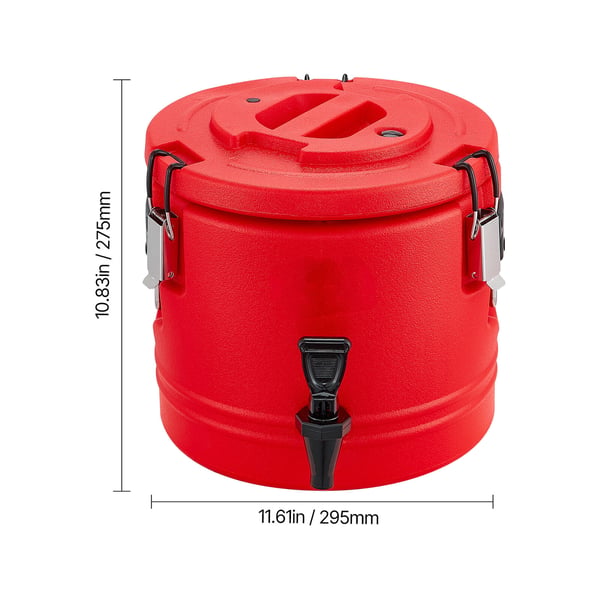 Isoleret drikkevaredispenser, 29.5x29.5x27.5 cm, rustfrit stål