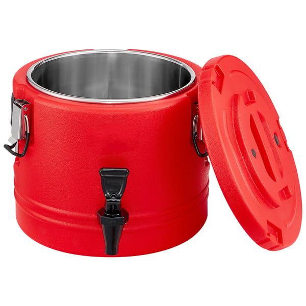 Isoleret drikkevaredispenser, 29.5x29.5x27.5 cm, rustfrit stål