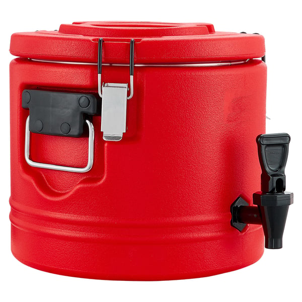 Isoleret drikkevaredispenser, 29.5x29.5x27.5 cm, rustfrit stål