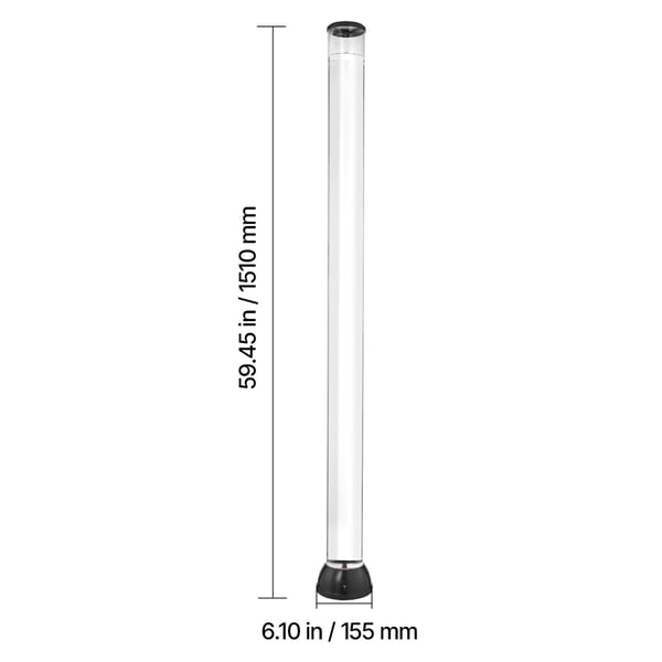 Bubble Tube Lampa, 16-färgs Sensoriskt Akvarielampa, 15.5x151 cm, Lugnande