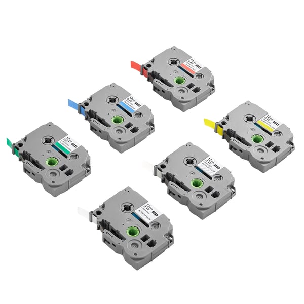 Etikettband 6-pack, 12 mm, färgad PET, 88x67x16 mm
