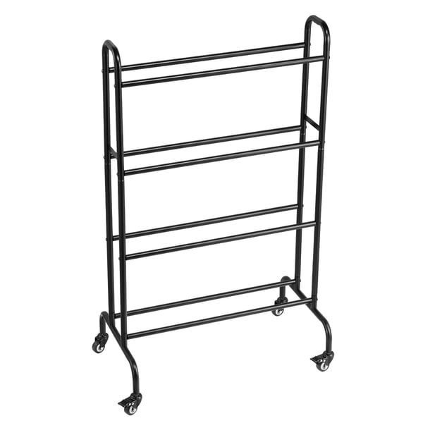 Filamenttien säilytysteline, 4 tasoa, 75x45.5x123 cm, musta, hiiliteräs