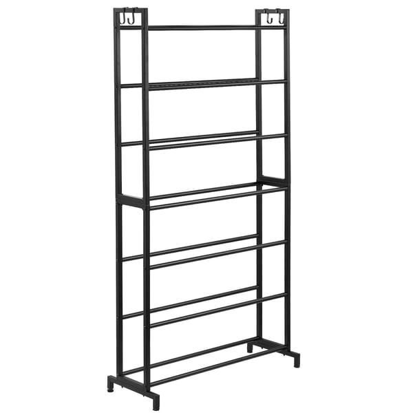 Filamentopbevaringsreol, 7 niveauer, 84x32x165 cm, Sort, Kulstofstål