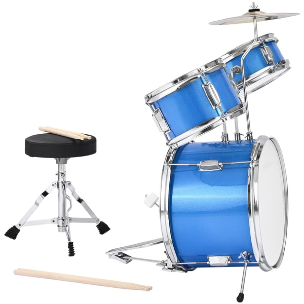 Barntrumset, 3-delars 35,6x25,4x20,3 cm, Blå, Musikinstrument