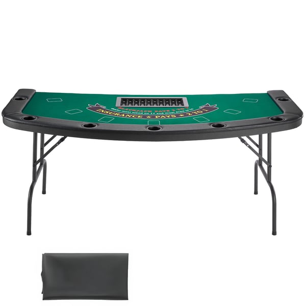 Pokertable, 183x82,5x75,5 cm, Fällbar, Metall, Filt