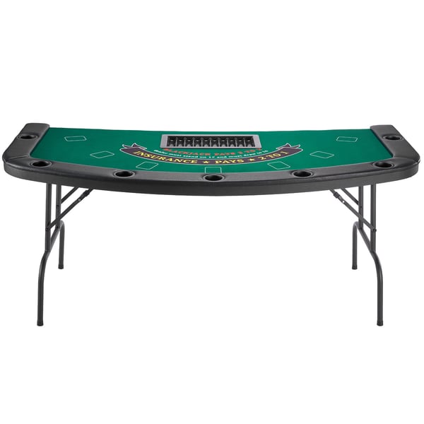 Pokertable, 183x82,5x75,5 cm, Fällbar, Metall, Filt
