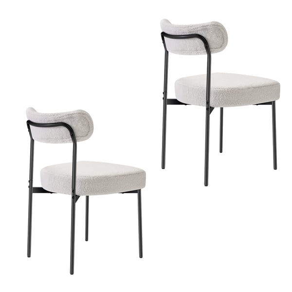 Ruokatuolien setti 2 kpl, 54.5x50x79.5 cm, valkoinen, verhoiltu
