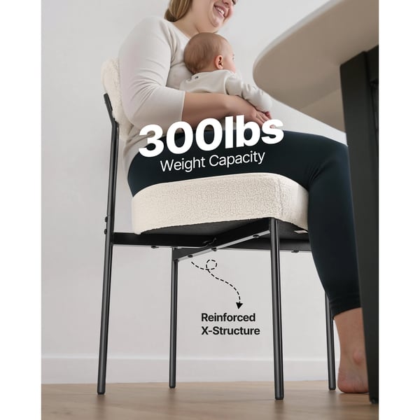 Spisestuestole sæt af 4, 54,5x50x79,5 cm, hvid, polstrede