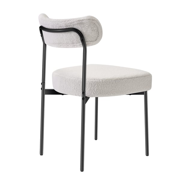 Spisestuestole sæt af 4, 54,5x50x79,5 cm, hvid, polstrede