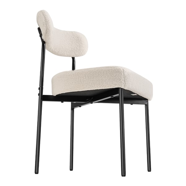Spisestuestole sæt af 4, 54,5x50x79,5 cm, hvid, polstrede