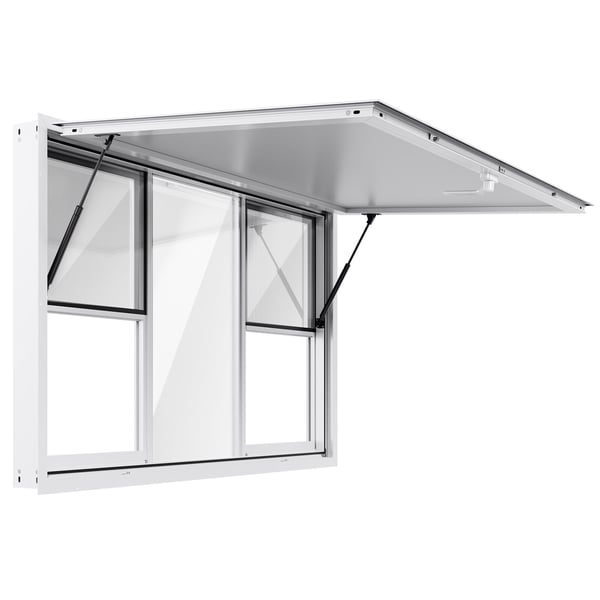 Serveringsvindue, 152x92 cm, aluminiumlegering, salgsbodsvindue