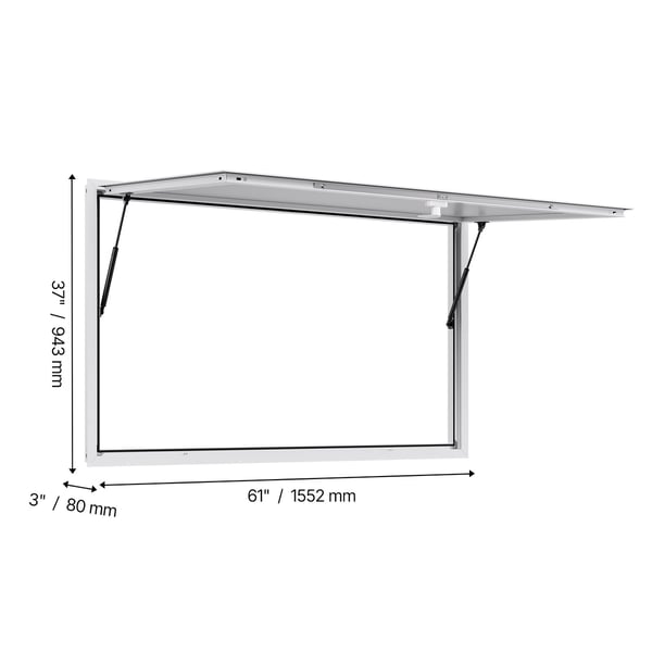 Serveringslucka, 152x92 cm, aluminiumlegeringsram, regnvattenresistent