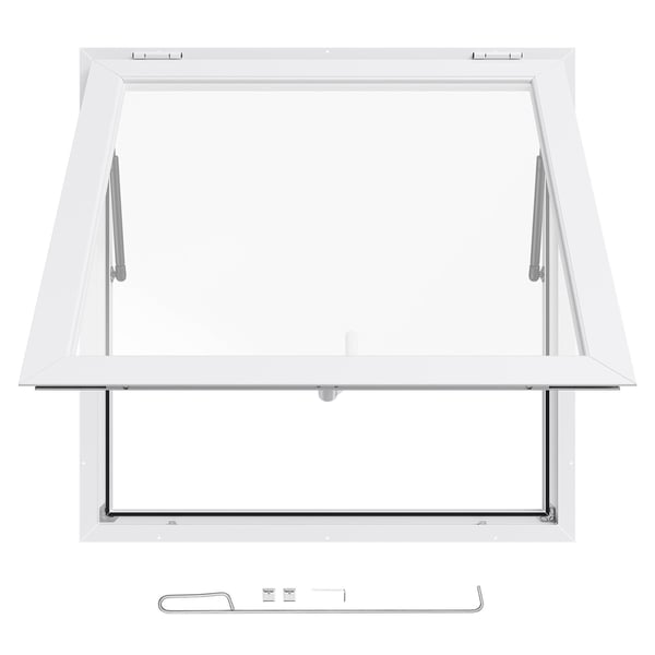 Serveringsvindue, 92x92 cm, aluminiumlegering, udleveringsvindue, regnvandsresistent
