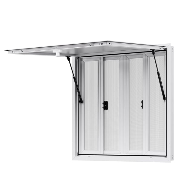 Concessionsvindue, 92x92 cm, aluminiumlegering, serveringsvindue