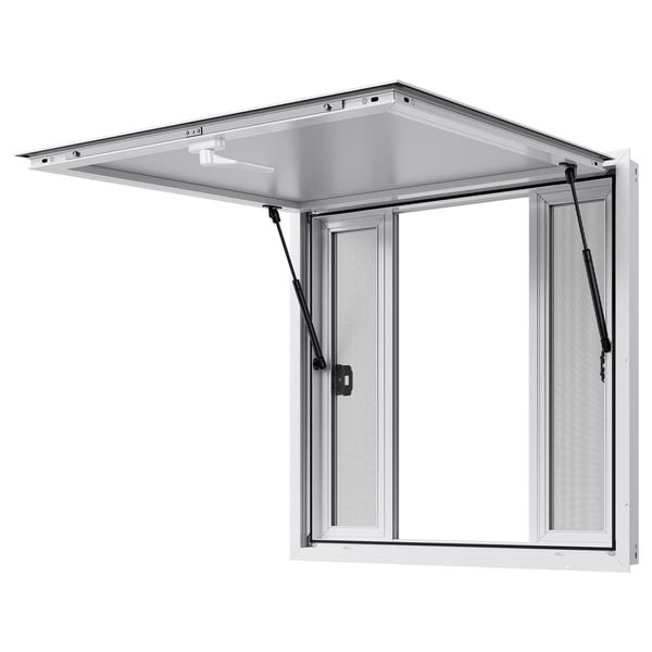 Concessionsvindue, 92x92 cm, aluminiumlegering, serveringsvindue