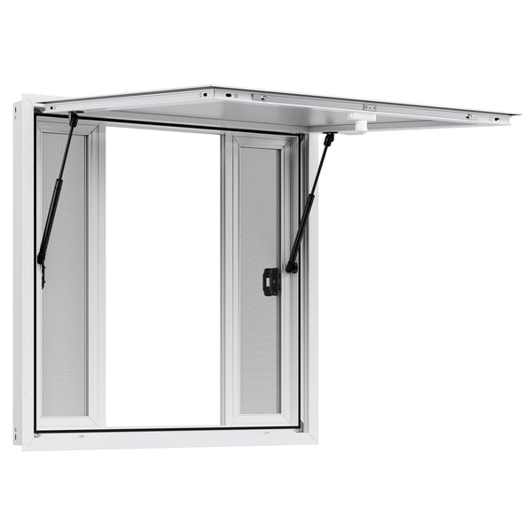 Concessionsvindue, 92x92 cm, aluminiumlegering, serveringsvindue