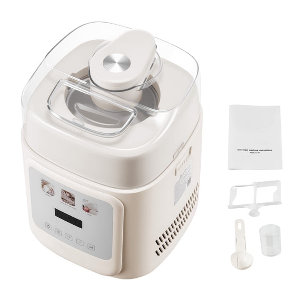 Ismaskine, Opretstående automatisk med indbygget kompressor, 25.9x26.9x35.5 cm, Frossen yoghurtmaskine
