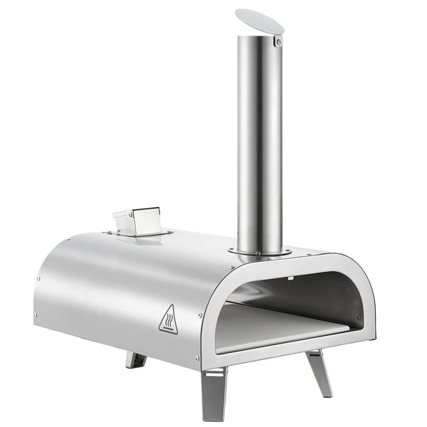 Pizzauuni, 70x39x66 cm, Hopea, Ruostumaton teräs