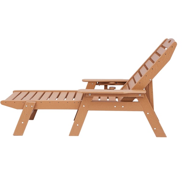 Chaiselongue 183x72,5x93 cm Brun HDPE Justerbar Udendørs