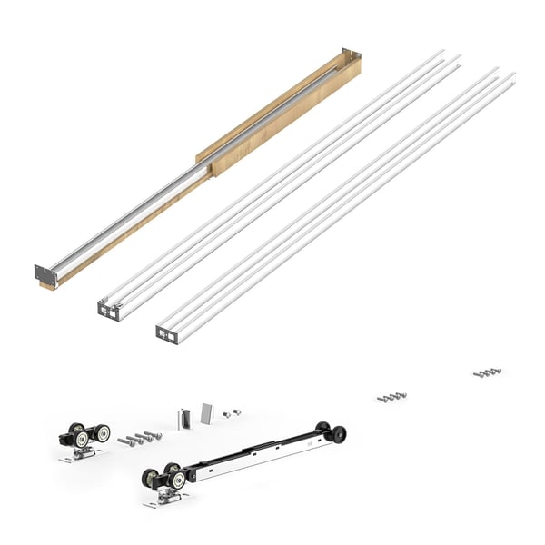 Pocket Door Frame Kit, 1545x90x2135 mm, Brun, Galvaniserat Stål
