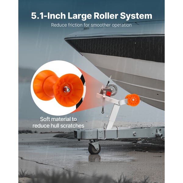 Bådtrailer spilstand med rulle, 440x190x370 mm, stål