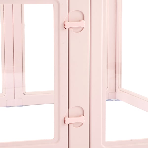 Valplåda för hund 154x100x60 cm rosa, plast, vattentät, inomhus födelsekit för husdjur