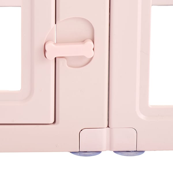 Valplåda för hund 154x100x60 cm rosa, plast, vattentät, inomhus födelsekit för husdjur