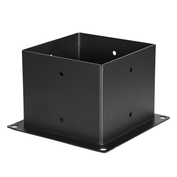Pergola Beslagsats, 3-vägs hörnbeslag 142x142 mm, Svart, Kolstål