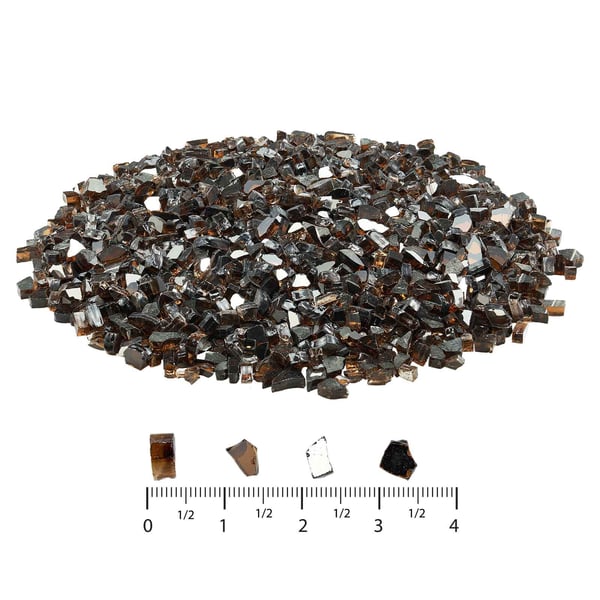 Ildstedsglas, Reflekterende knust hærdet glas 12.7 mm, Kobber