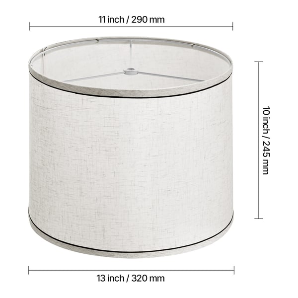 Lampskärm, 29x32x24,5 cm, Beige, Linne