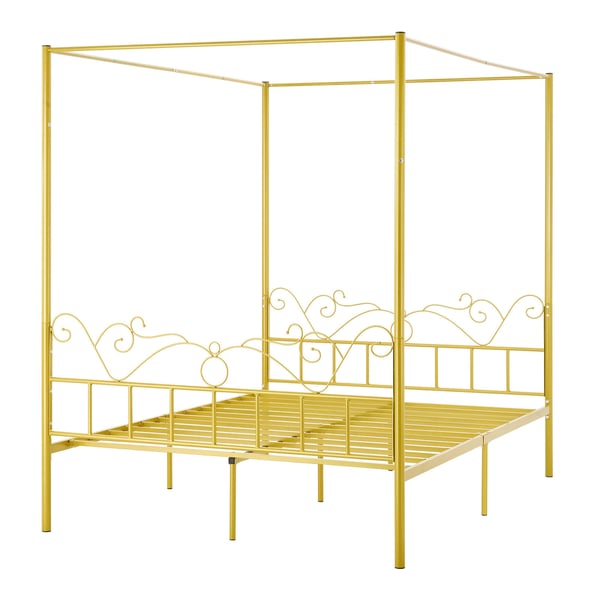 Himmelsengestel, 211x155x196,5 cm, Guld, Metal