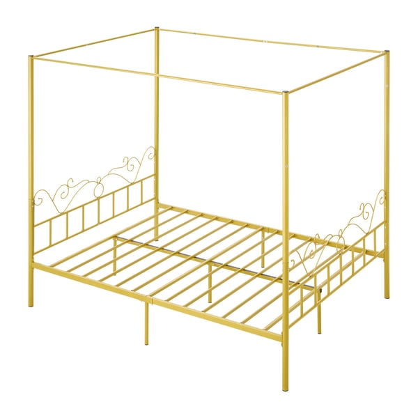 Himmelsengestel, 211x155x196,5 cm, Guld, Metal