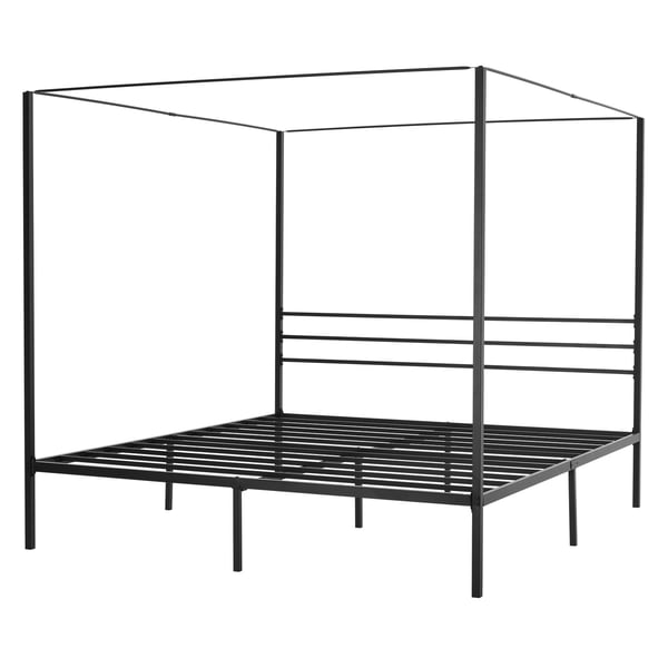 Himmelsengestel, King Size, 209,5x193x183 cm, Sort, Metal