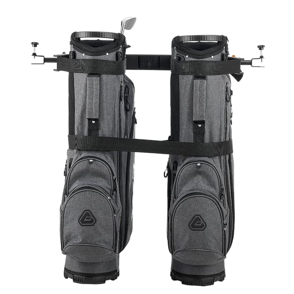 Golfvogn Taskeholder, 137x19,5x6,1 cm, Sort, Justerbar Stål