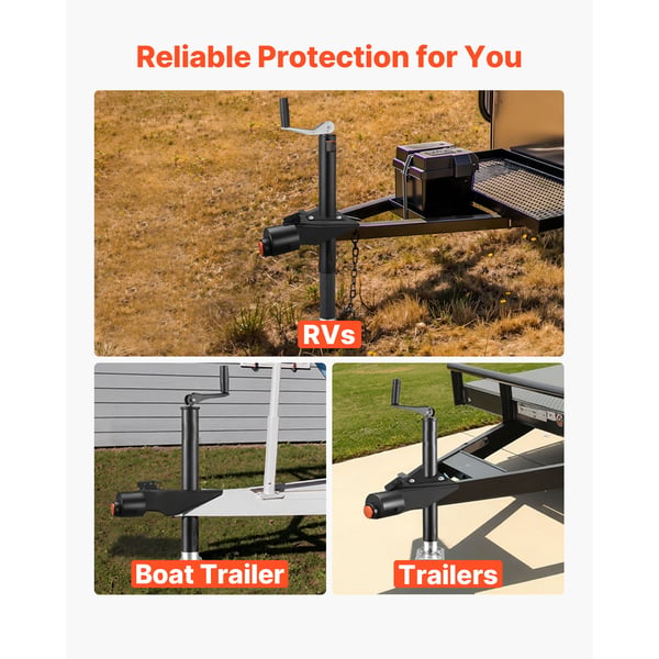 Trailerlås, 142x175 mm, Tyverisikret kraftig stål