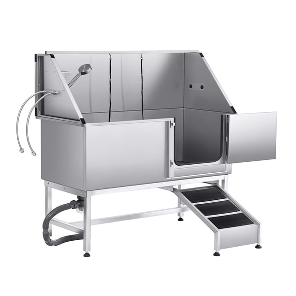 Hundtvättstation, 150x70x149.5 cm, Silver, Rostfritt stål