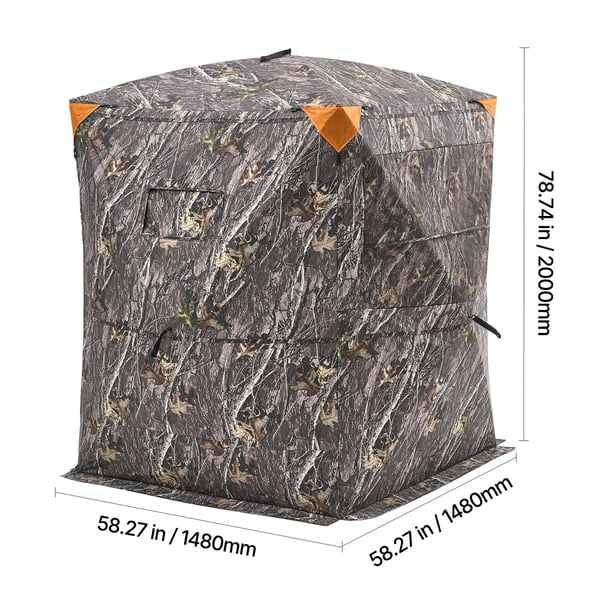 Jagt skjul, 148x148x200 cm, Camouflage, Vandtæt stof