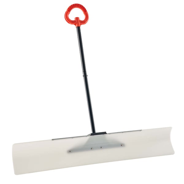 Snöskyffel, 122x22 cm, HDPE-plastblad, Metallkant, Ergonomiskt handtag