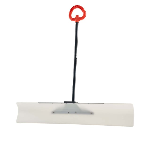 Snöskyffel, 122x22 cm, HDPE-plastblad, Metallkant, Ergonomiskt handtag