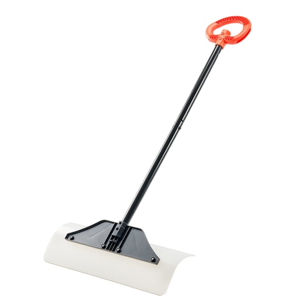 Snöskyffel, 61x22 cm, HDPE-plastblad, Portabel snöröjningsverktyg