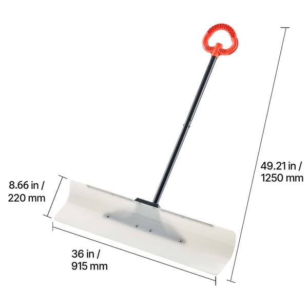 Lumikola, 91.5x22 cm, HDPE-muovilapa, metallivahvike, lumityökalu