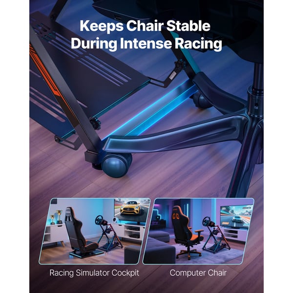 Racing Ratstativ, 63x66x80 cm, Sort, Justerbart Sammenklappeligt Stål