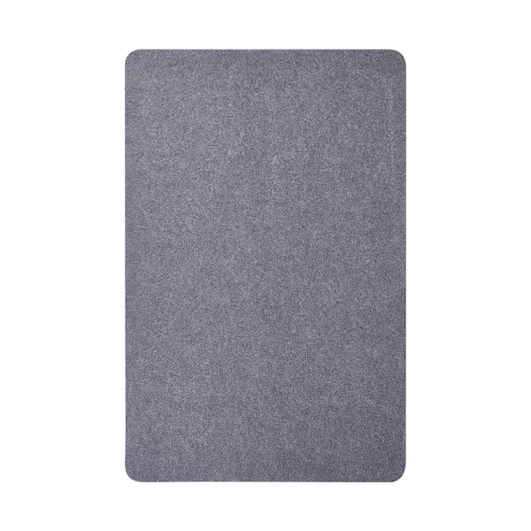 Stolunderlag, 89,7x139,6 cm, Mørkegrå, Polyester Overflade