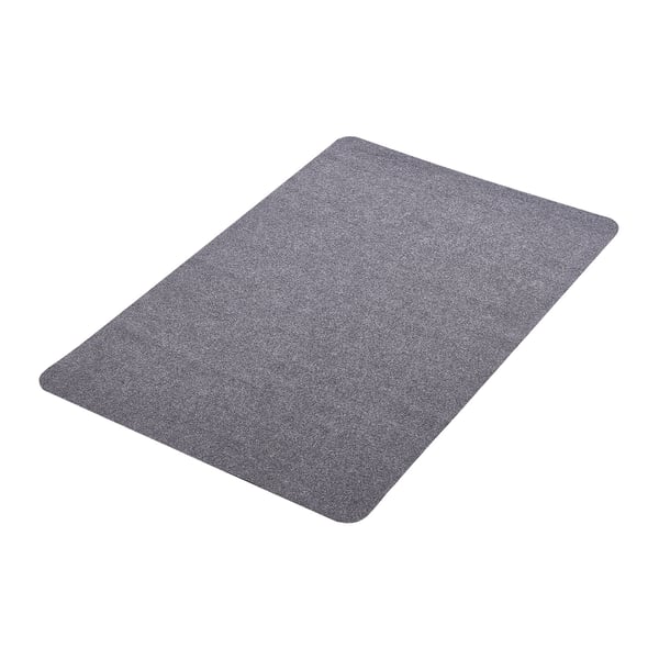 Stolunderlag, 89,7x139,6 cm, Mørkegrå, Polyester Overflade